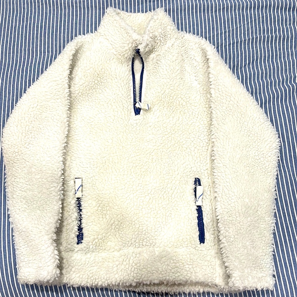 Jcrew crewcuts Sherpa half zip size 8